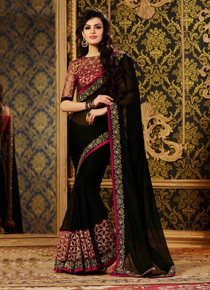 Awesome_Black_Embrodered_Saree