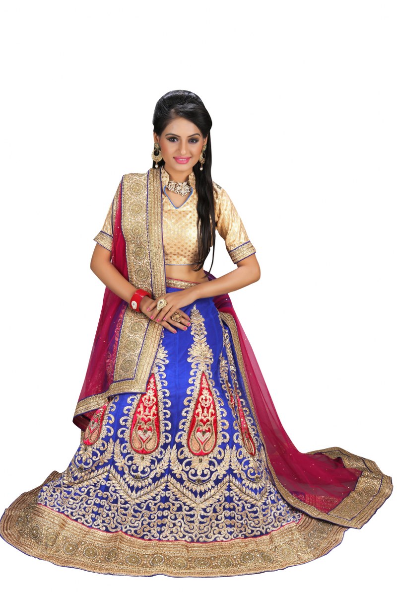 Avantika Blue Colored Net Lehenga 
