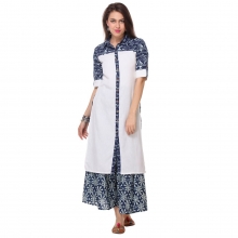 Varalika2 1 White Flex Party Wear Printed Stitched Kurti