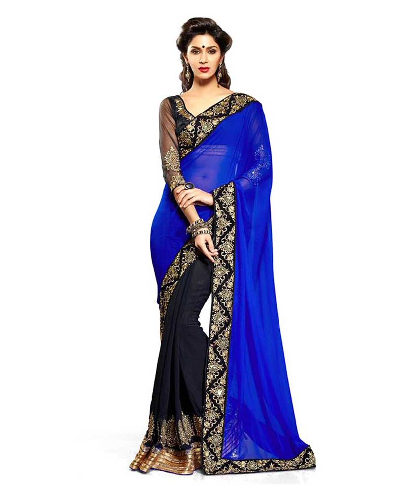 MANGALDEEP_georgette_designer_fancy_saree_with_blouse