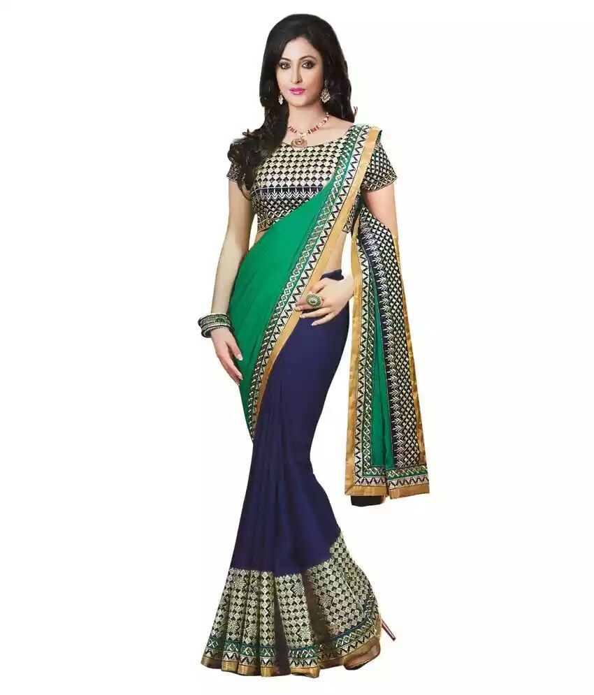 MARUTI ENTERPRISE NAVY-BLUE SAREE