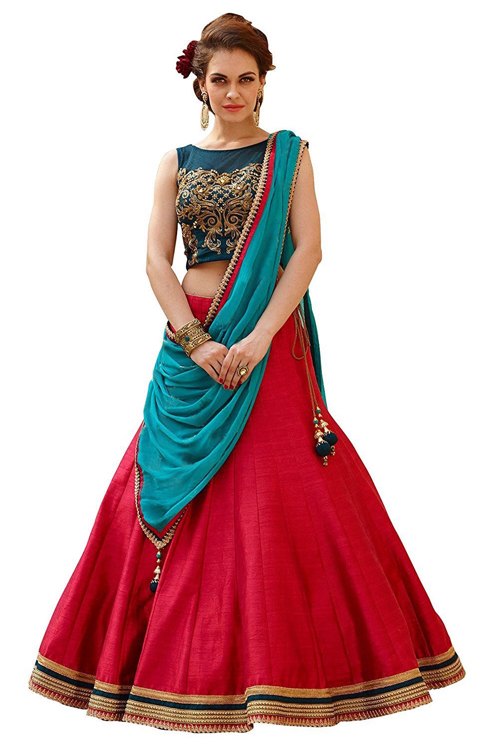 red lehnga choli